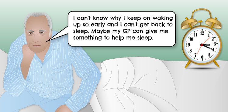 Scott is having difficulty sleeping.