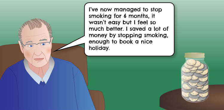 Stopping smoking can save you money as well improving your health.