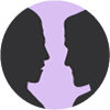 2 people talking