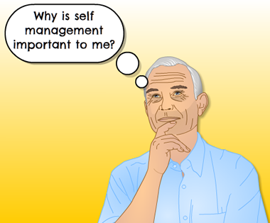 Man thinking "why is self-management important to me?"